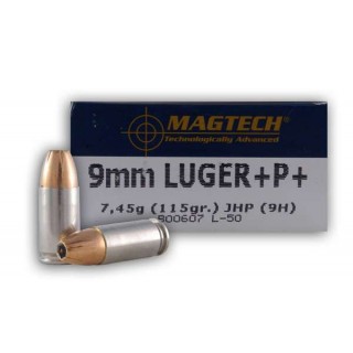 9mm LUGER+P 115gr JHP MAGTECH